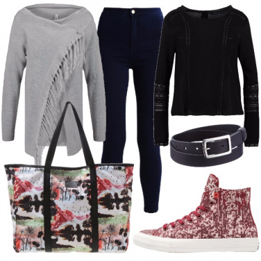 Outfit Con la shopping bag enorme