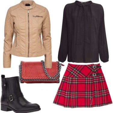Outfit Rosso tartan