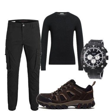 Outfit Pantalones cargo Negro Hombre: 15 Outfit Hombre | Bantoa