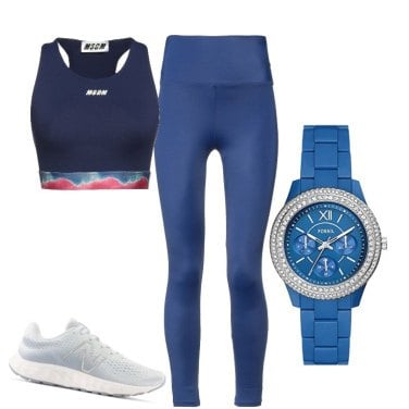 Outfit Leggings Azul Mujer: 9 Outfit Mujer | Bantoa