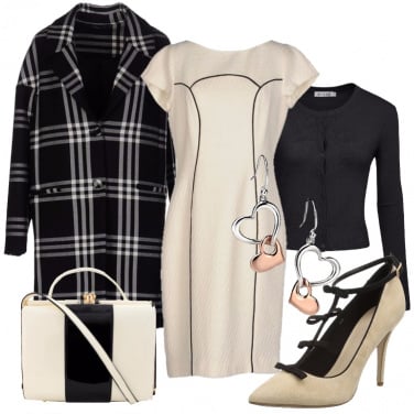 Outfit Avorio e nero