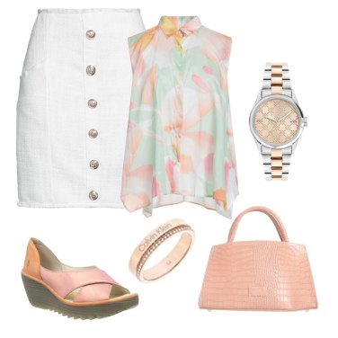 Outfit Faldas Blanco Un solo color Mujer: 3 Outfit Mujer | Bantoa