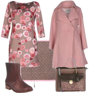 Outfit Fiori e glitter
