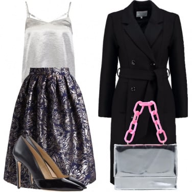 Outfit Elegante in argento