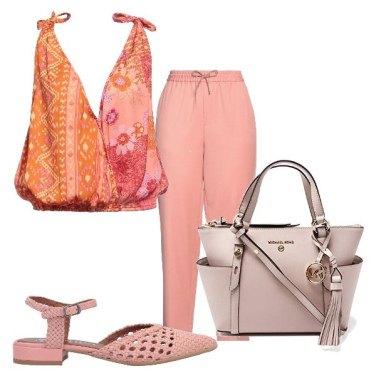 Outfit Top Rosa De flores Mujer: 1 Outfit Mujer | Bantoa