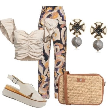 Outfit Pantalones Beige Con diseños Mujer: 7 Outfit Mujer | Bantoa