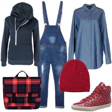 Outfit Lo zaino in fantasia scozzese