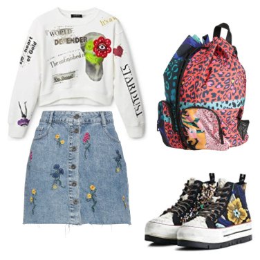 Outfit Sneakers De flores Mujer: 2 Outfit Mujer | Bantoa