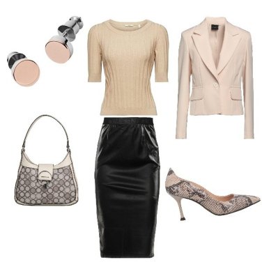 Outfit Falda longuette Negro Un solo color Mujer: 2 Outfit Mujer | Bantoa