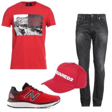 Outfit Camiseta Rojo Hombre: 41 Outfit Hombre | Bantoa