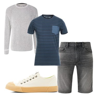 Outfit Camiseta De rayas Hombre: 31 Outfit Hombre | Bantoa