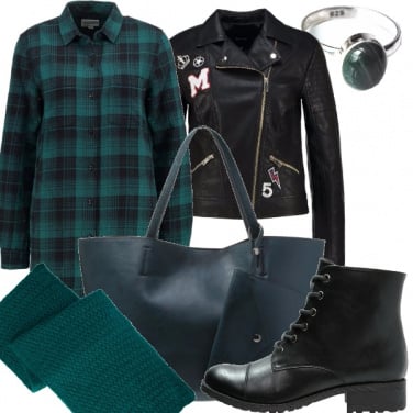 Outfit Verde rock