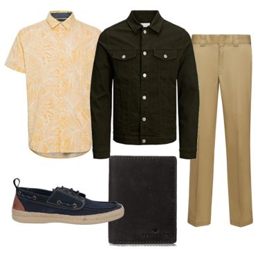 Outfit homme - Elégant porte-feuille. Style Business/Elégant pour Tous les jours. Assortir avec vestes, pantalon , espadrilles, portefeuille, chemises à manches courtes.