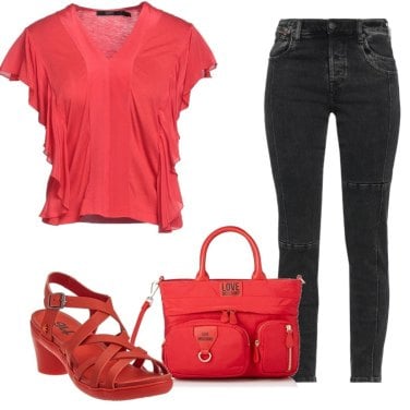 Outfit Blusas Rojo Mujer: 26 Outfit Mujer | Bantoa