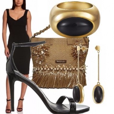 Outfit Nero e oro