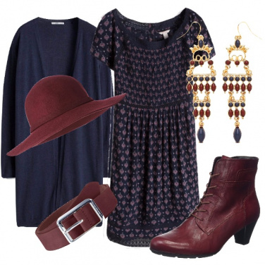 Outfit Bohemian in blu