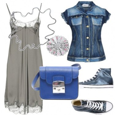 Outfit Pizzo e denim