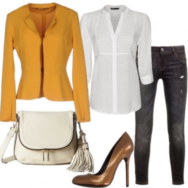 Outfit Brillante in jeans