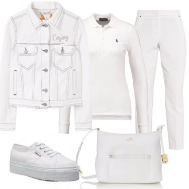 Outfit Sportiva in bianco
