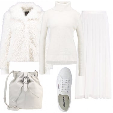 Outfit Sporty chic in bianco