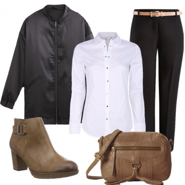Outfit Il bomber lungo satinato
