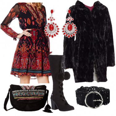 Outfit I ponpon sugli stivali