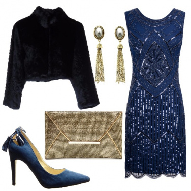 Outfit Blu ed oro