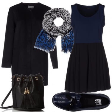 Outfit Nero e blu