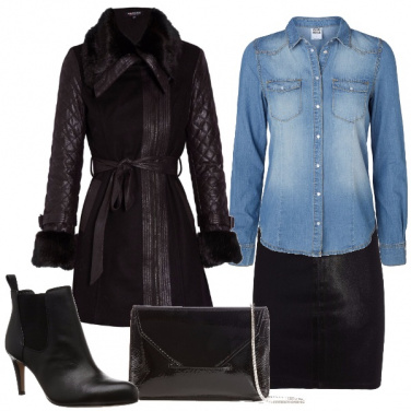 Outfit Pelle e denim