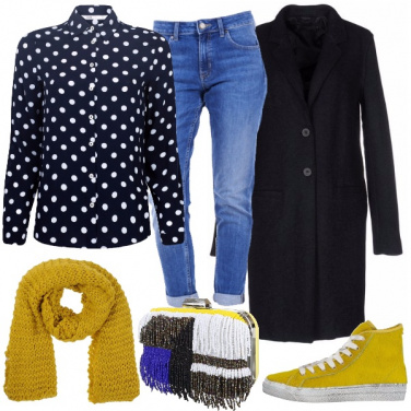 Outfit Giallo e blu