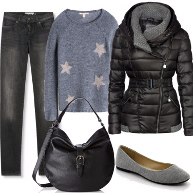 Outfit Grigio e nero accoppiata perfetta