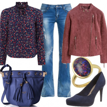 Outfit Camicia stampa a fiori