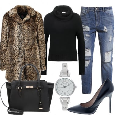 Outfit Ecopelliccia maculata