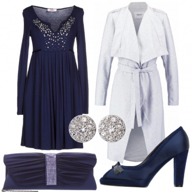 Outfit Argento e blu