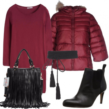 Outfit Piumino e vestito