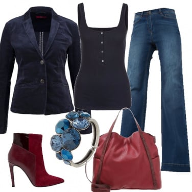 Outfit Velluto blu