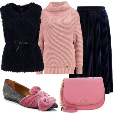 Outfit Rosa e blu in taglie comode
