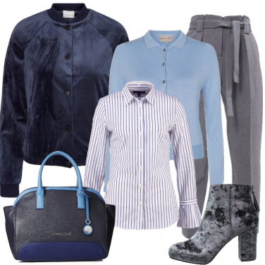 Outfit In ufficio con il bomber