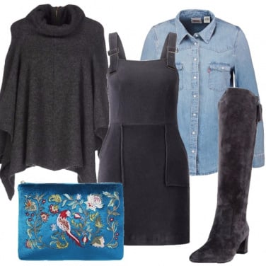Outfit Salopette di velluto