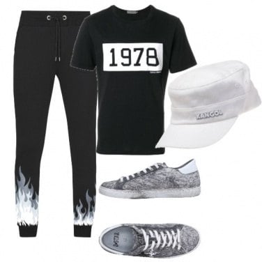 Outfit Con le fiamme grigie