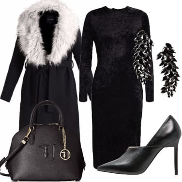 Outfit Total black per le feste