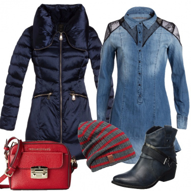 Outfit Il piumino blu