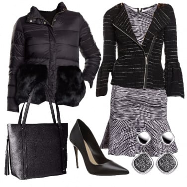 Outfit Il piumino con l\'ecopelliccia