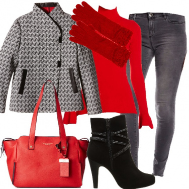 Outfit Rosso e nero