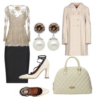 Outfit Nero e beige l\\\u0027eleganza
