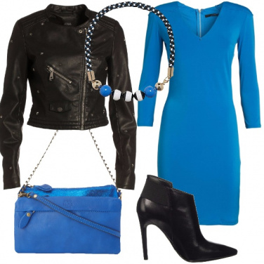 Outfit Blu e nero sexy