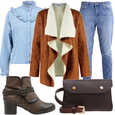 Outfit Jeans e cuoio