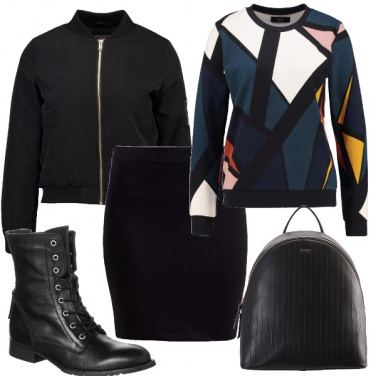 Outfit La felpa geometrica