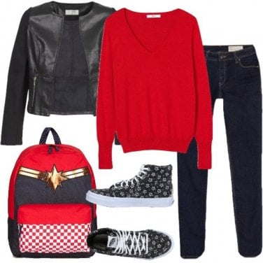 Outfit A scuola con Vans