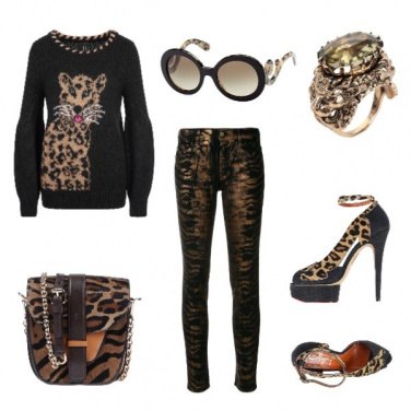 Outfit Maglione con il gattopardo